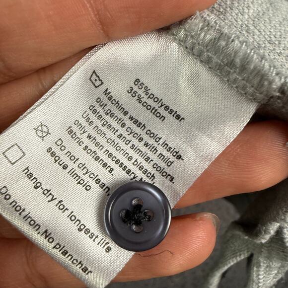 U-510 Polo Shirt Mens Large Gray Pique Mesh Stretch Under 510 Button Down - Picture 5 of 9